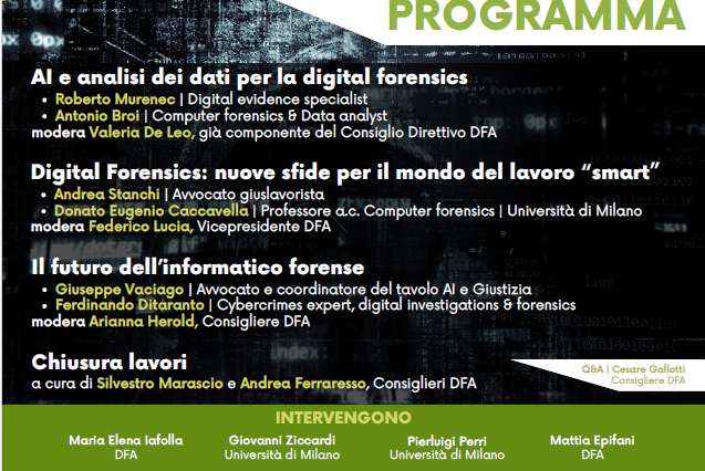 dfa un seminario su ia amp forensics a milano 1 Difesa Magazine