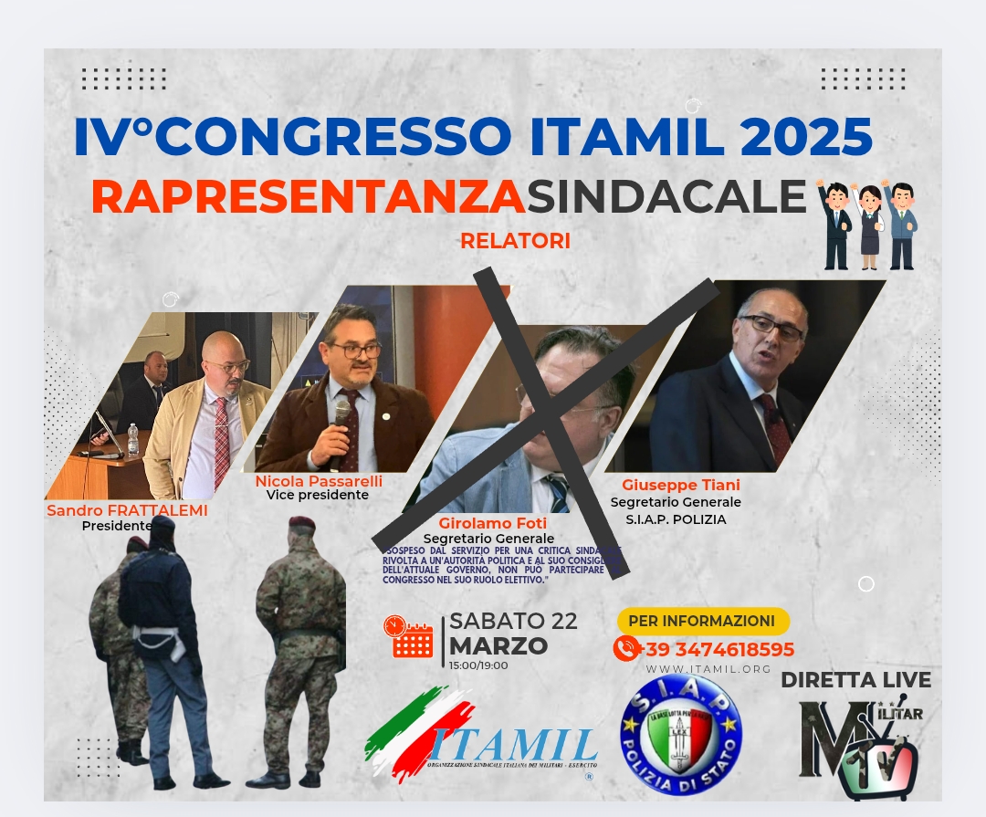 itamil verso il congresso nazionale attesi 500 partecipanti Difesa Magazine